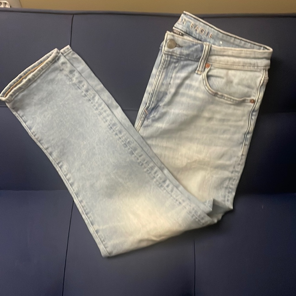 AE 33x30 AirFlex+ Athletic Fit “Light Wash” Jeans
